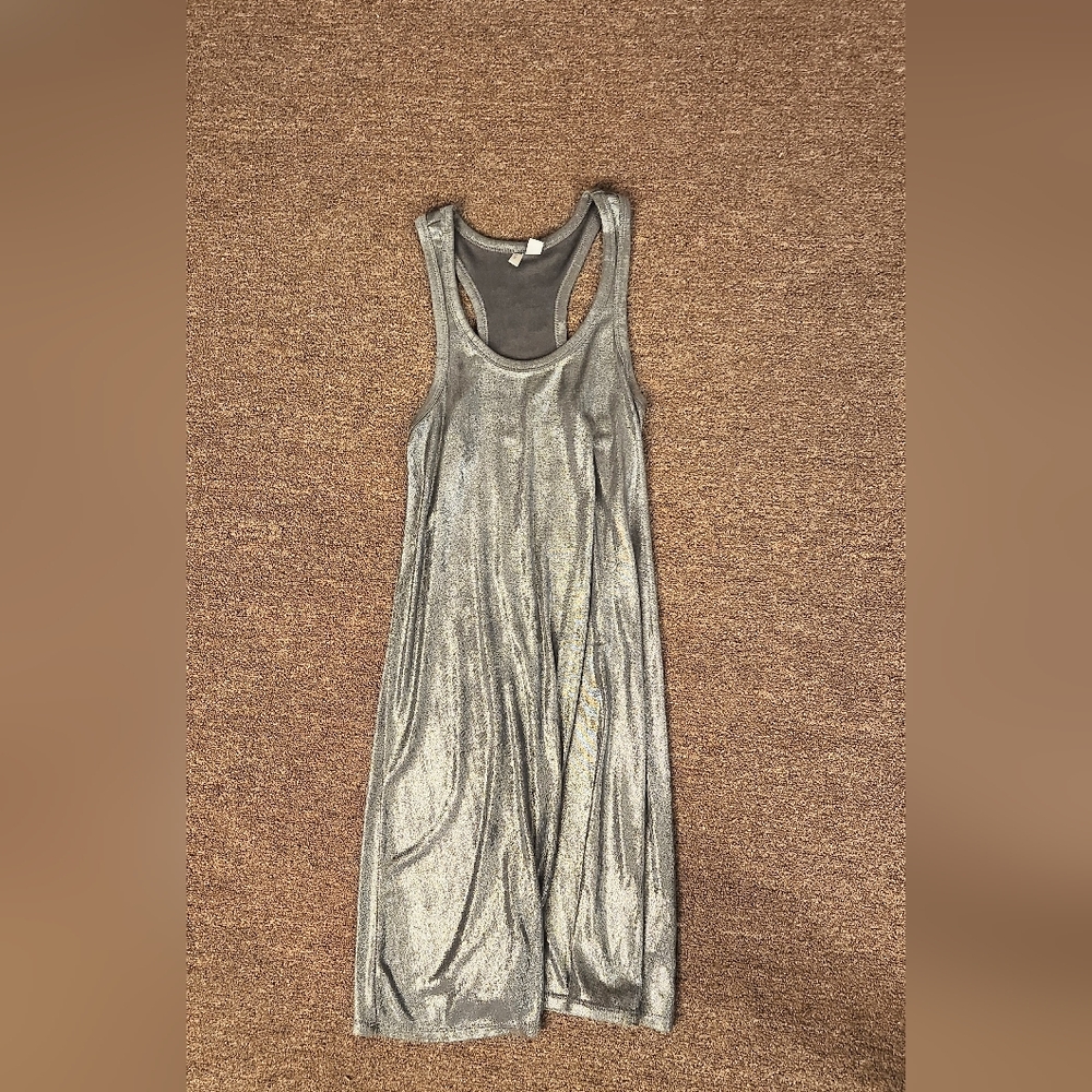 Old Navy Shimmering Silver Backless Dress